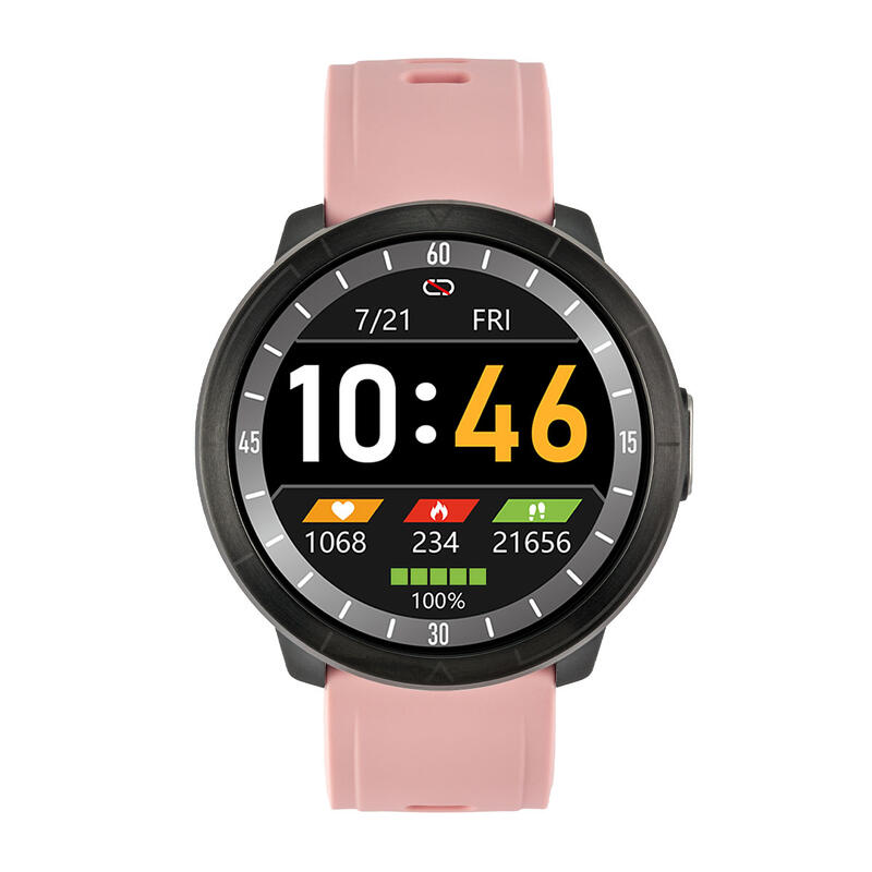 WM18 montre connectée de sport unisexe rose