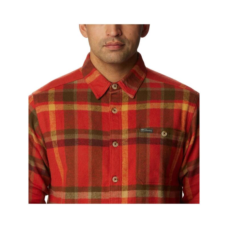 Camasa cu maneci lungi Pitchstone Heavyweight Flannel Shirt - rosu barbati