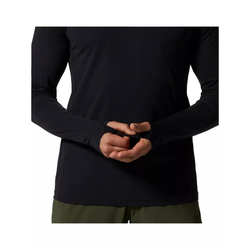 Mountain Stretch Long Sleeve férfi hosszú ujjú sport póló - fekete