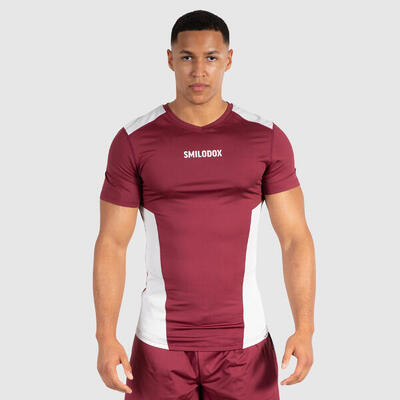 Herren T-Shirt Maison Mesh Bordeaux