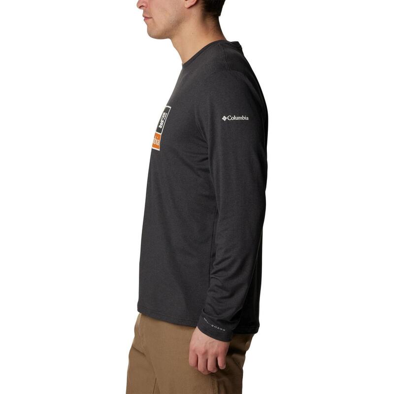 Tech Trail Long Sleeve Graphic férfi hosszú ujjú sport póló - fekete
