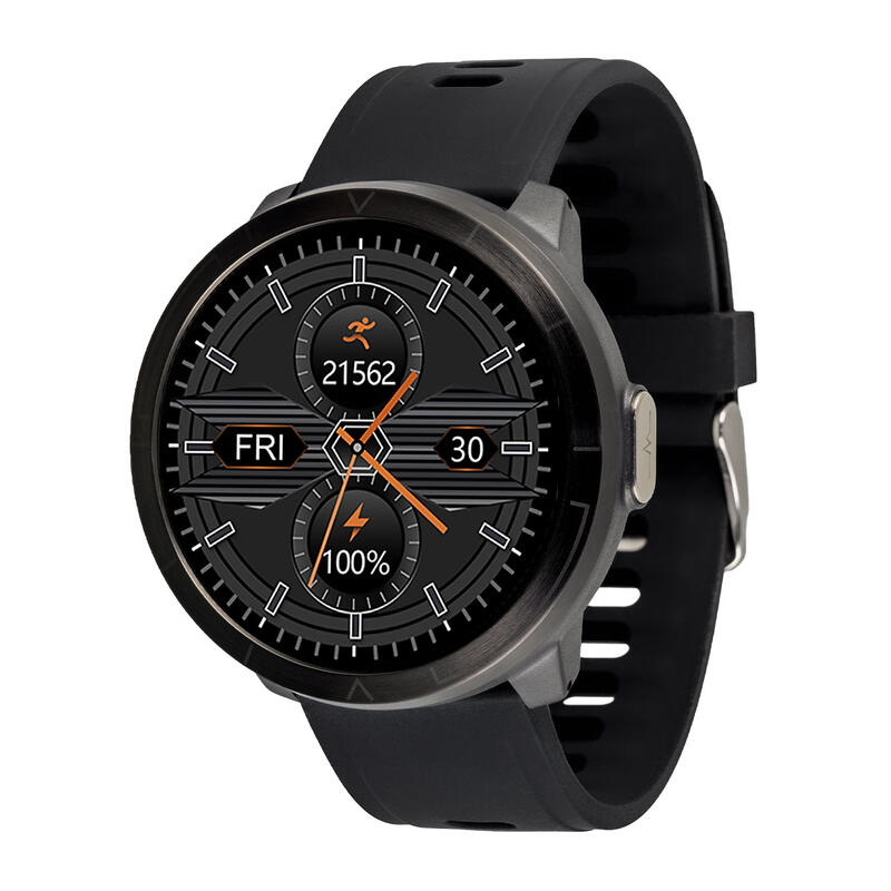 WM18 Unisex-Sport-Smartwatch schwarz