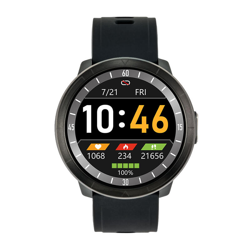 WM18 unisex sport smartwatch zwart