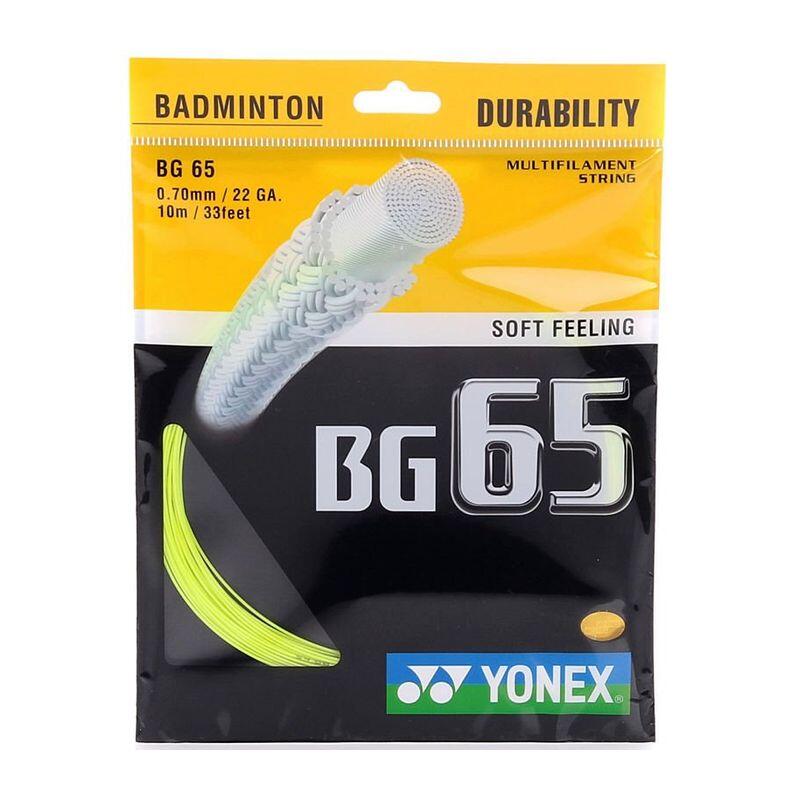 Yonex - Cordage De Badminton Yonex Bg 65 Set 10 M - Cordage Raquette - Jaune - Taille Unique - Decathlon