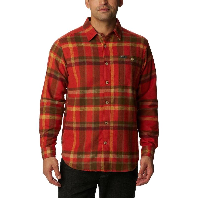 Pitchstone Heavyweight Flannel Shirt koszula z długim rękawem - czerwona