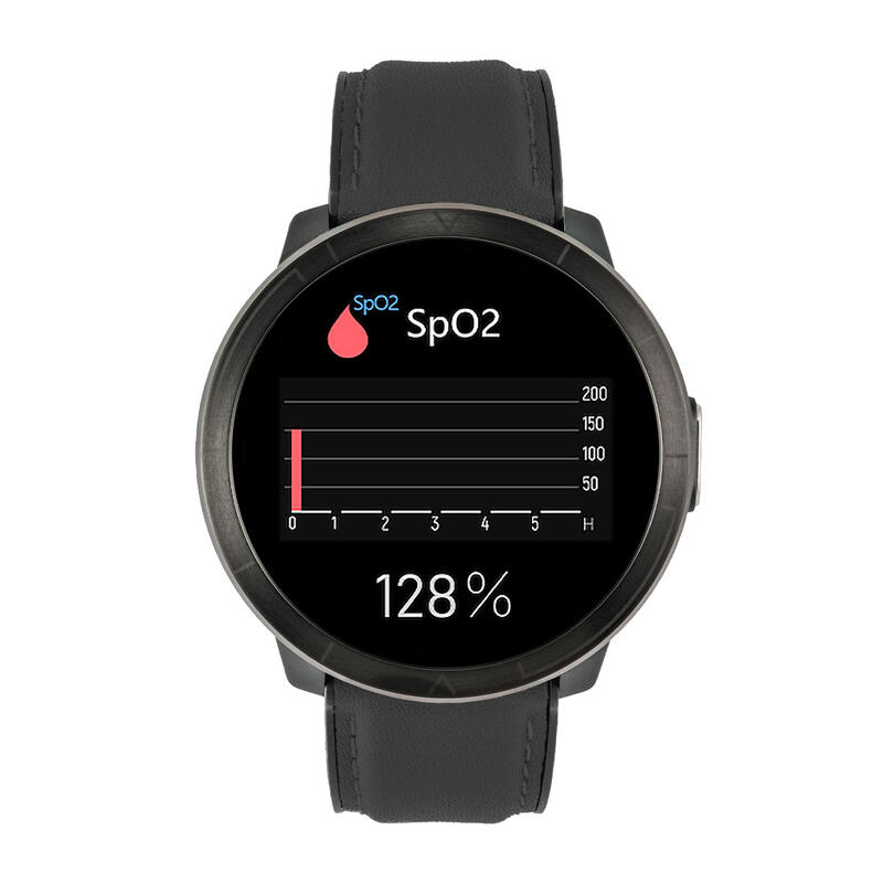 Ceas Smartwatch sport unisex Watchmark WM18 piele neagră