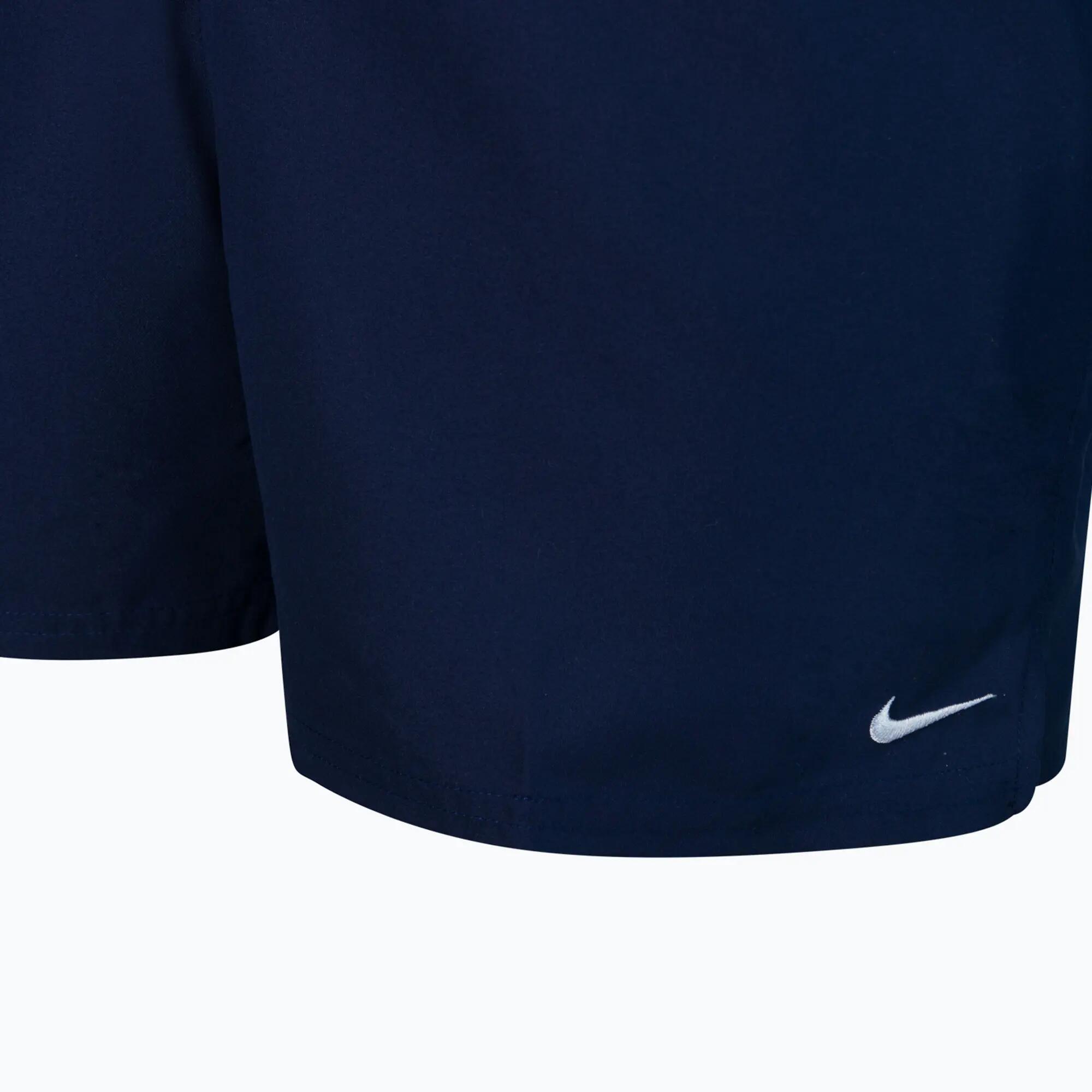 Costume Da Bagno A Pantaloncino Regolare Logo Ricamato Uomo Nike Blu Navy Notte 3/5