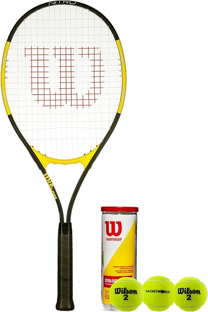 WILSON Wilson Nitro Excel Tennis Racket & 3 Tennis Balls