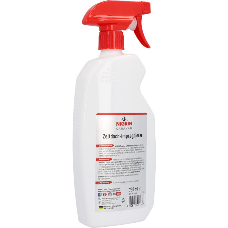 NIGRIN CARAVAN Zeltdach-Imprägnierer für alle Outdoor-Textilien 750ml 5/7