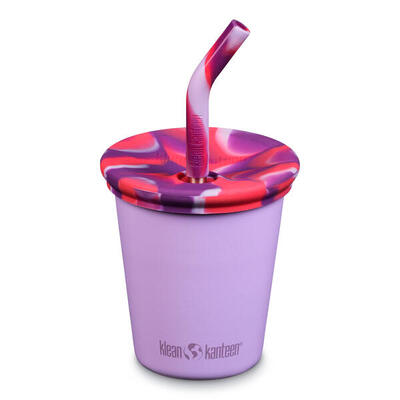 Kid steel cup rietje drinkbeker roestvrij staal 296 ml