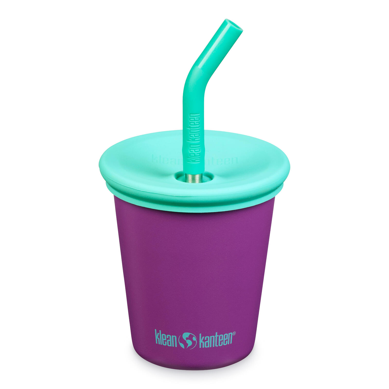 Klean Kanteen - Tasse Pour Enfants Kid Steel Cup Paille À Boire Acier Inoxydable 296 Ml - Verre - Noir|violet - Taille Unique - Decathlon