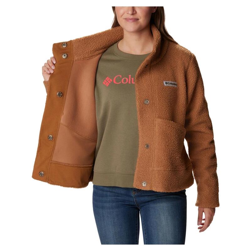 Panorama Snap Fleece Jacket női utcai kabát - barna
