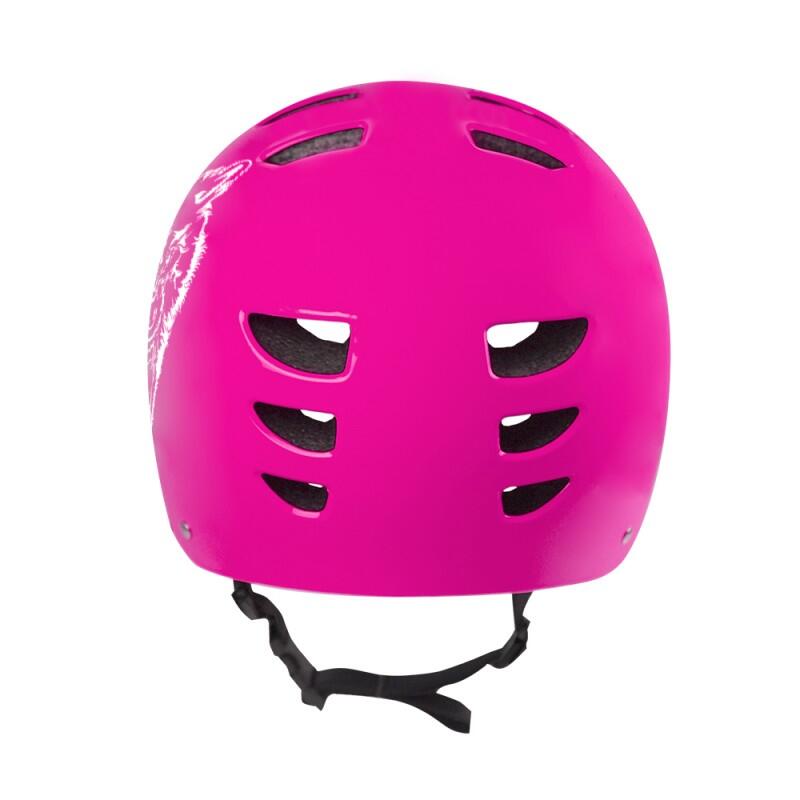 Casco universal unisex Bestial Wolf Skullfuchsiab Fuchsia