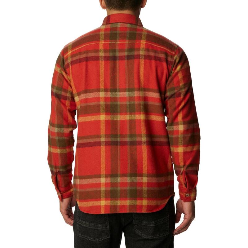 Pitchstone Heavyweight Flannel Shirt koszula z długim rękawem - czerwona