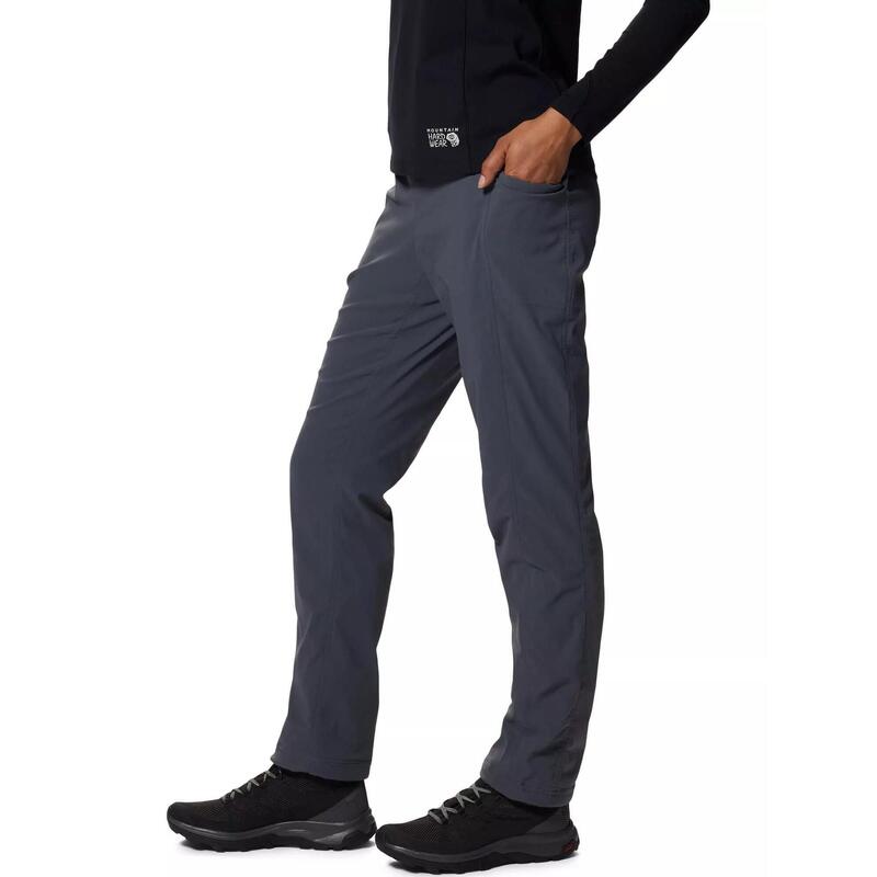 Pantaloni de drumetie Dynama Lined High Rise Pant - gri femei