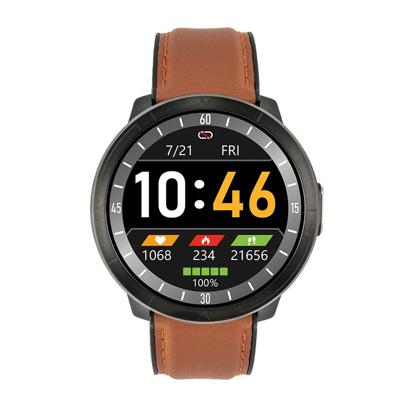 Smartwatch sportowy unisex Watchmark WM18 brązowy