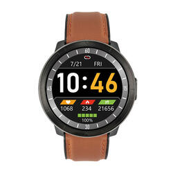 Montre connectée sport unisexe WM18 marron