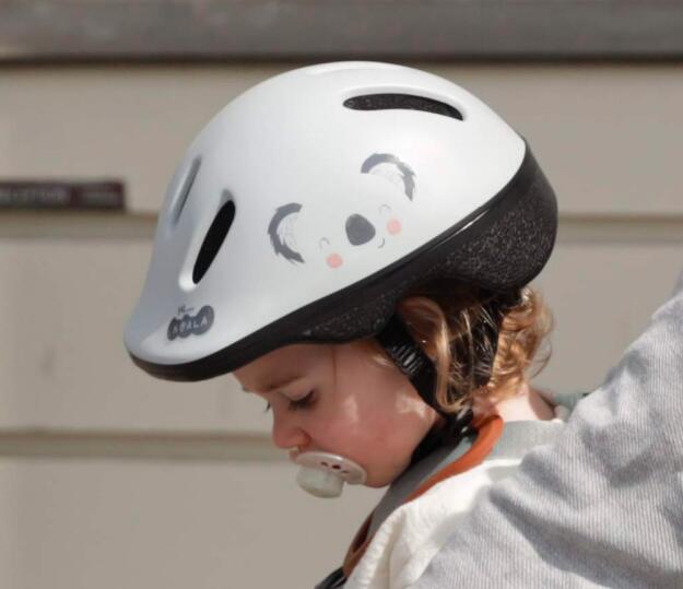 Fietshelm Hoggy XXS 44-48 cm - wit/mat roze 5/6