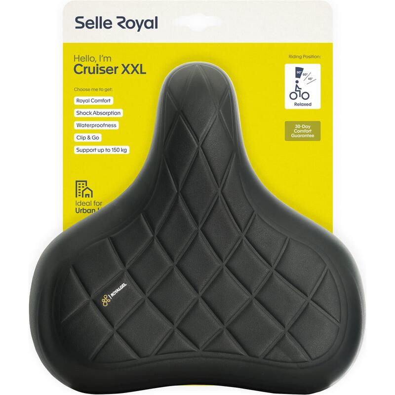 Siodełko Rowerowe Cruiser Relaxed Xxl Czarne