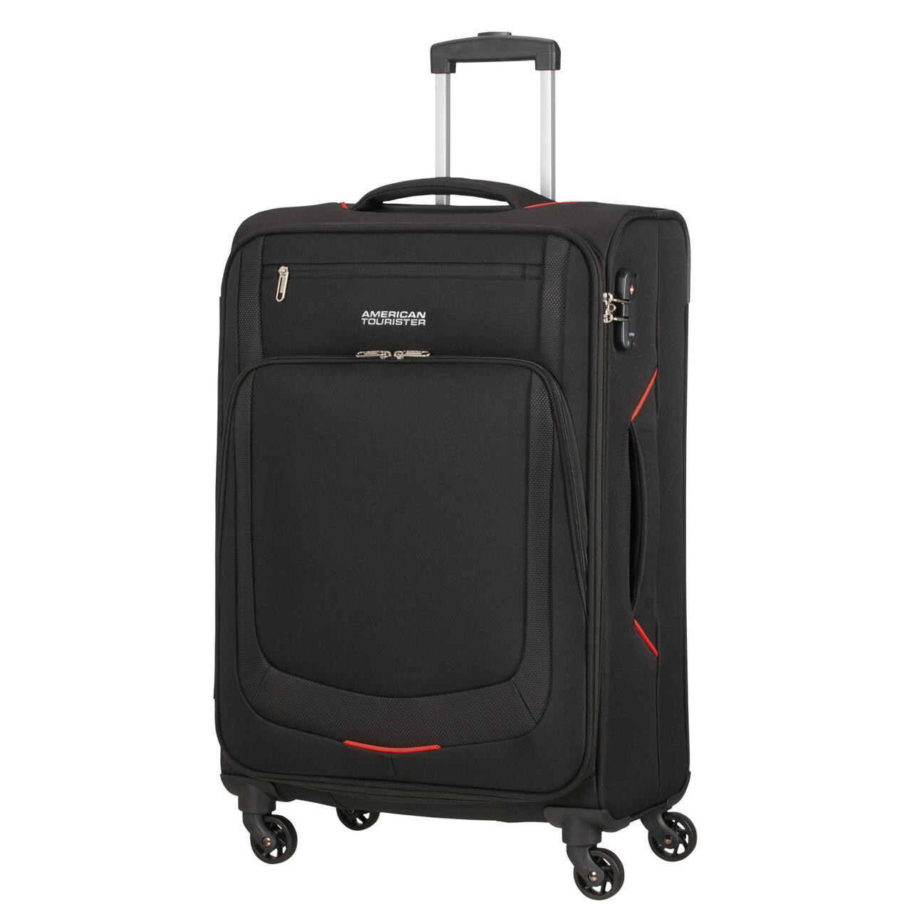 AMERICAN TOURISTER Summer Session Medium Suitcase - 67cm - Black/Red