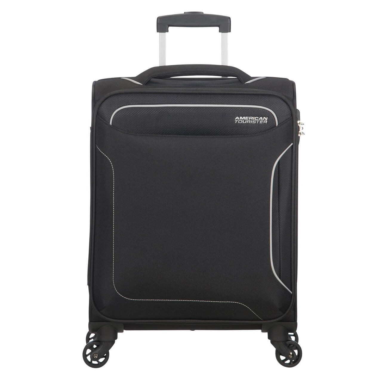 Holiday Heat 4 Wheel Cabin Suitcase - Black 1/7