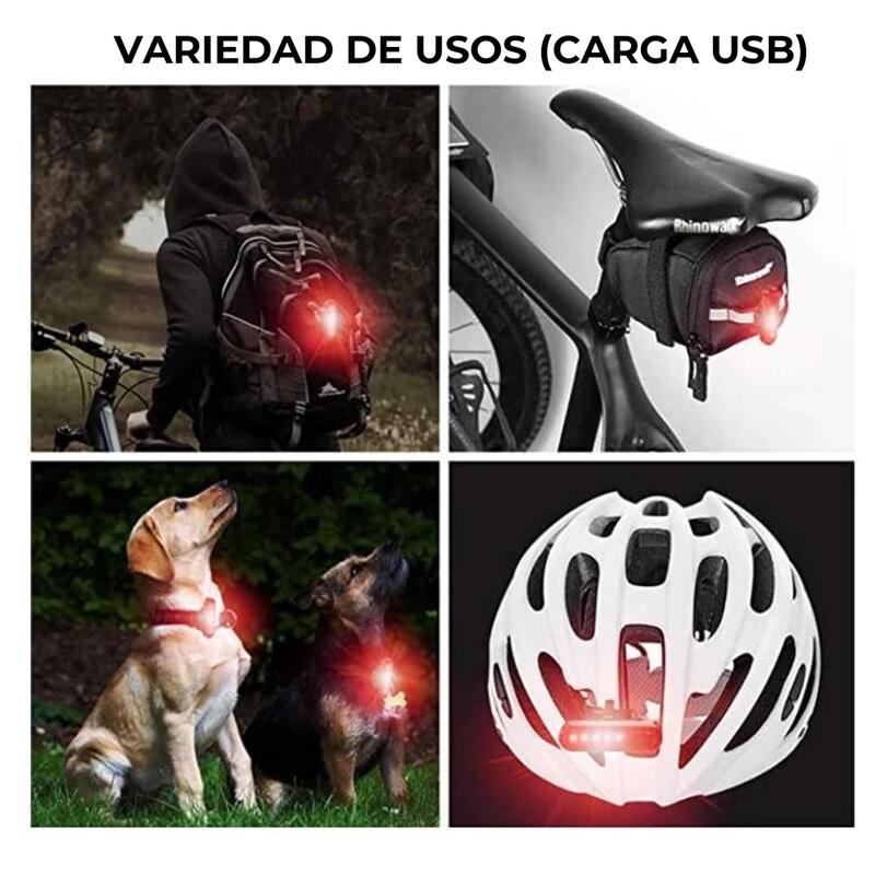 Fietslicht voor 1200 LED lumen + USB achterlicht 5/7