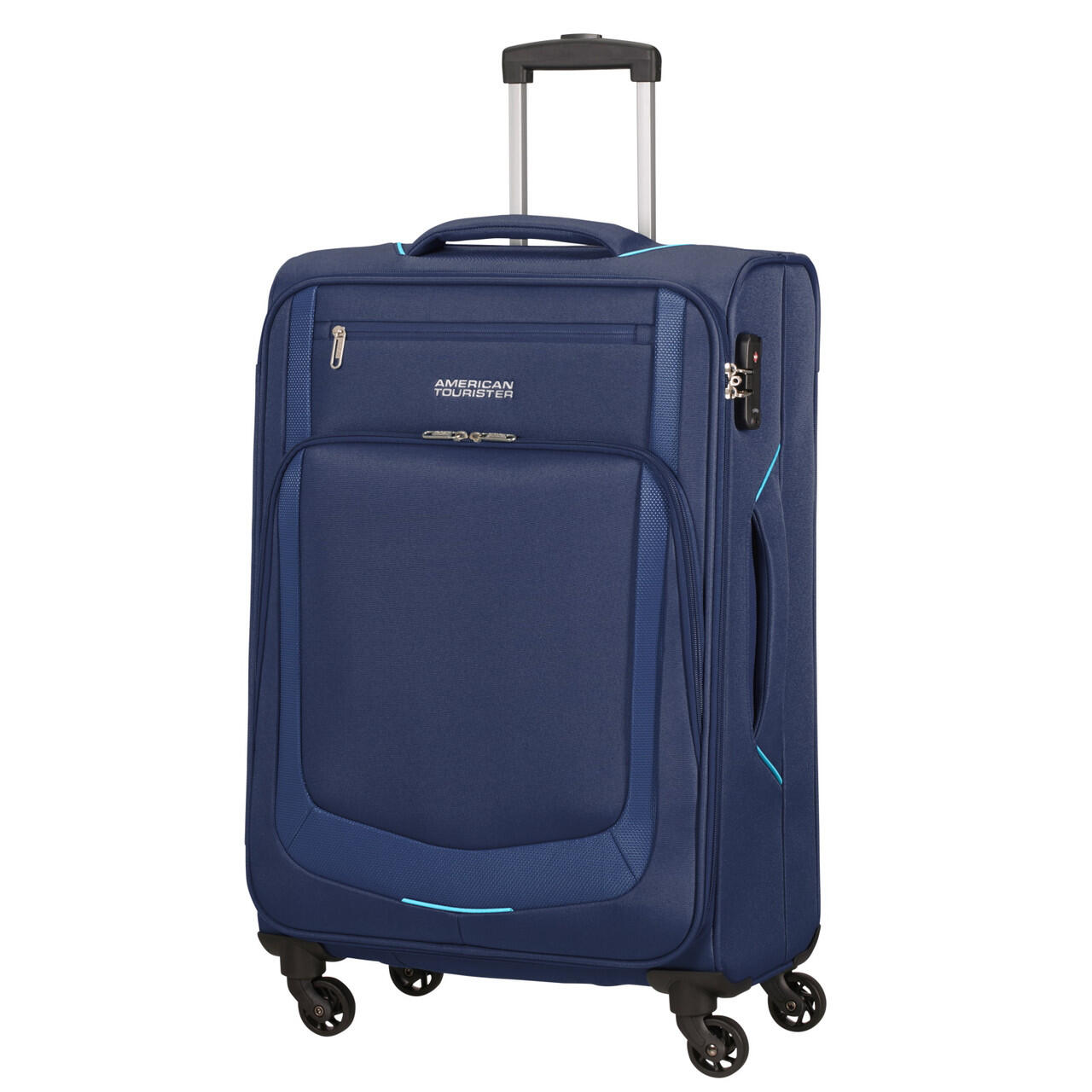 AMERICAN TOURISTER Summer Session Medium Suitcase - 67cm - Dark Blue/Light Blue