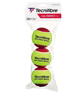 Set van 3 tennisballen voor kinderen tecnifibre my new ball