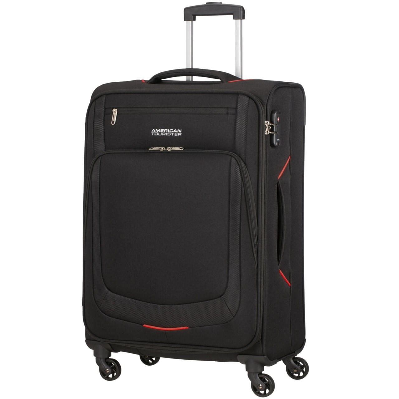 AMERICAN TOURISTER Summer Session Large Suitcase - 80cm - Black/Red