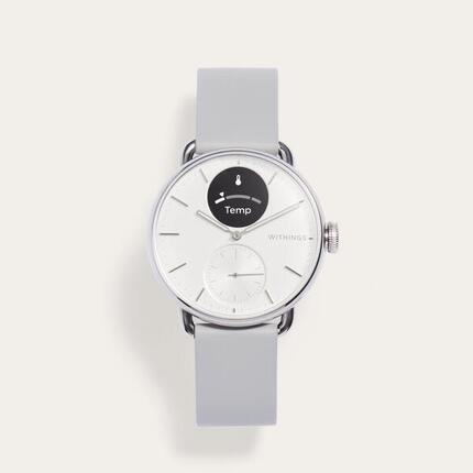 WITHINGS ScanWatch 2 - Montre connectée santé ECG SpO2 température 38mm Blanc
