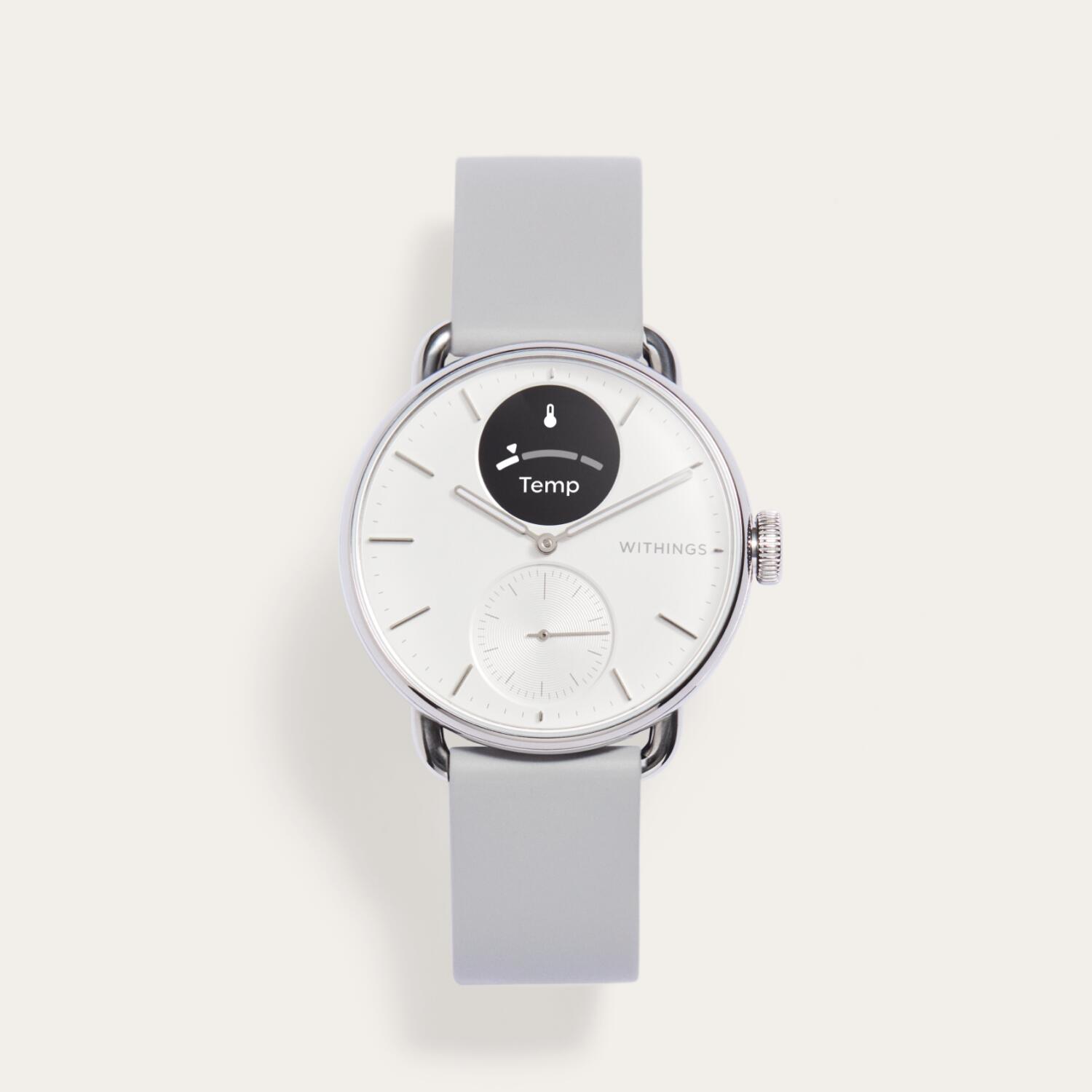 Withings - Withings Scanwatch 2 - Montre Connectée Santé Ecg Spo2 Température 38mm Blanc - Montre - Blanc - Taille Unique - Decathlon