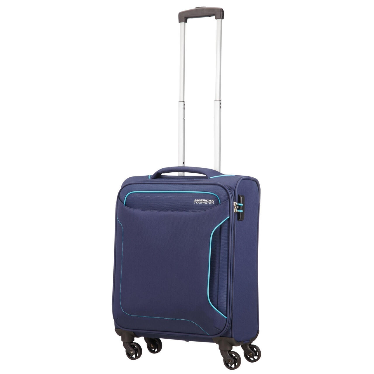 Holiday Heat 4 Wheel Cabin Suitcase - 55cm - Navy 3/7