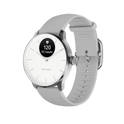 WITHINGS ScanWatch Light - Montre connectée santé cardiovasculaire, 37mm Blanc