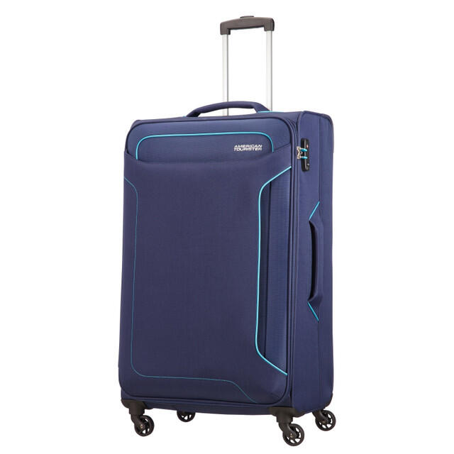 Holiday Heat 4 Wheel Suitcase - 79cm - Navy 3/6