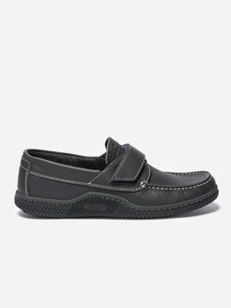 Chaussures bateau - nautisme - homme - fermeture velcro - Galais - bleu marine 2/5