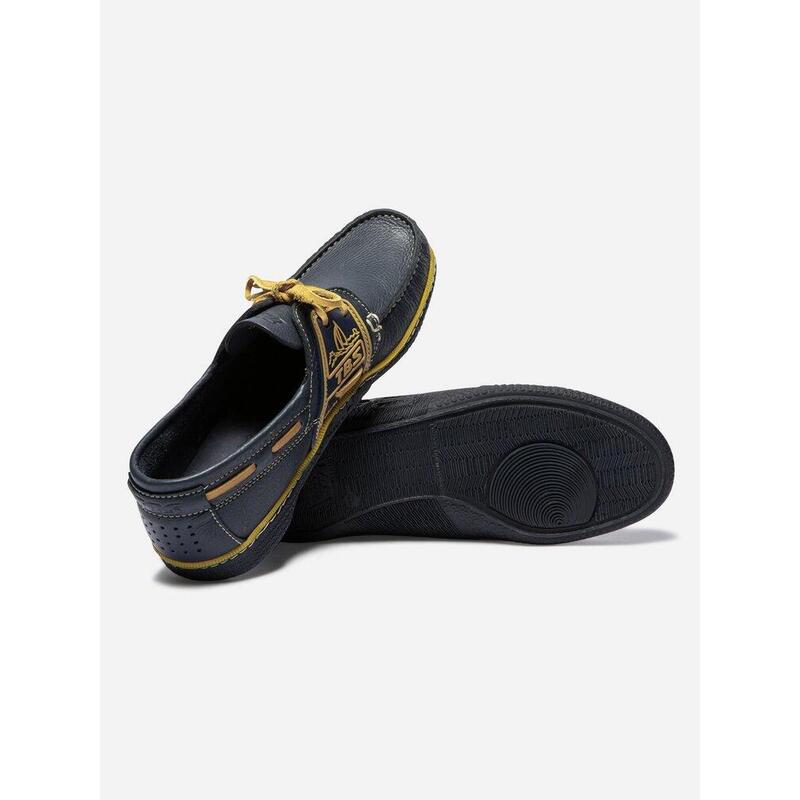 Chaussures bateau Homme - GLOBEK Bleu + Jaune