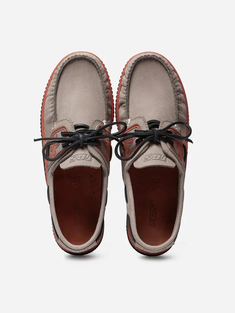 Chaussures bateau Homme - GLOBEK Gris / Encre 3/4