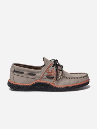 Chaussures bateau - Homme - Cuir, caoutchouc - GLOBEK - Beige