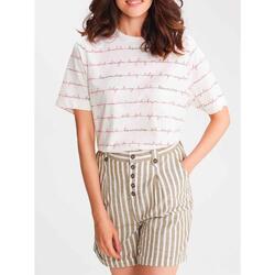 T-shirt manches courtes Femme - MAELYTEE19017 Blanc/ecru