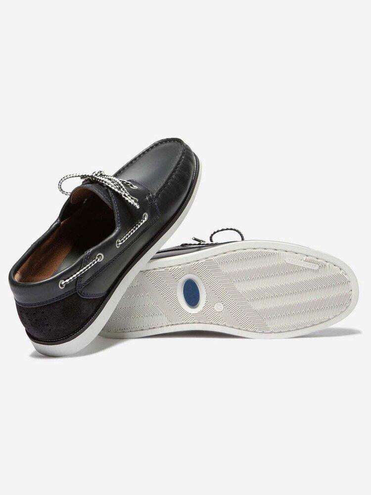 Chaussures bateau Homme - GUYLANN Navy + Blanc 3/5