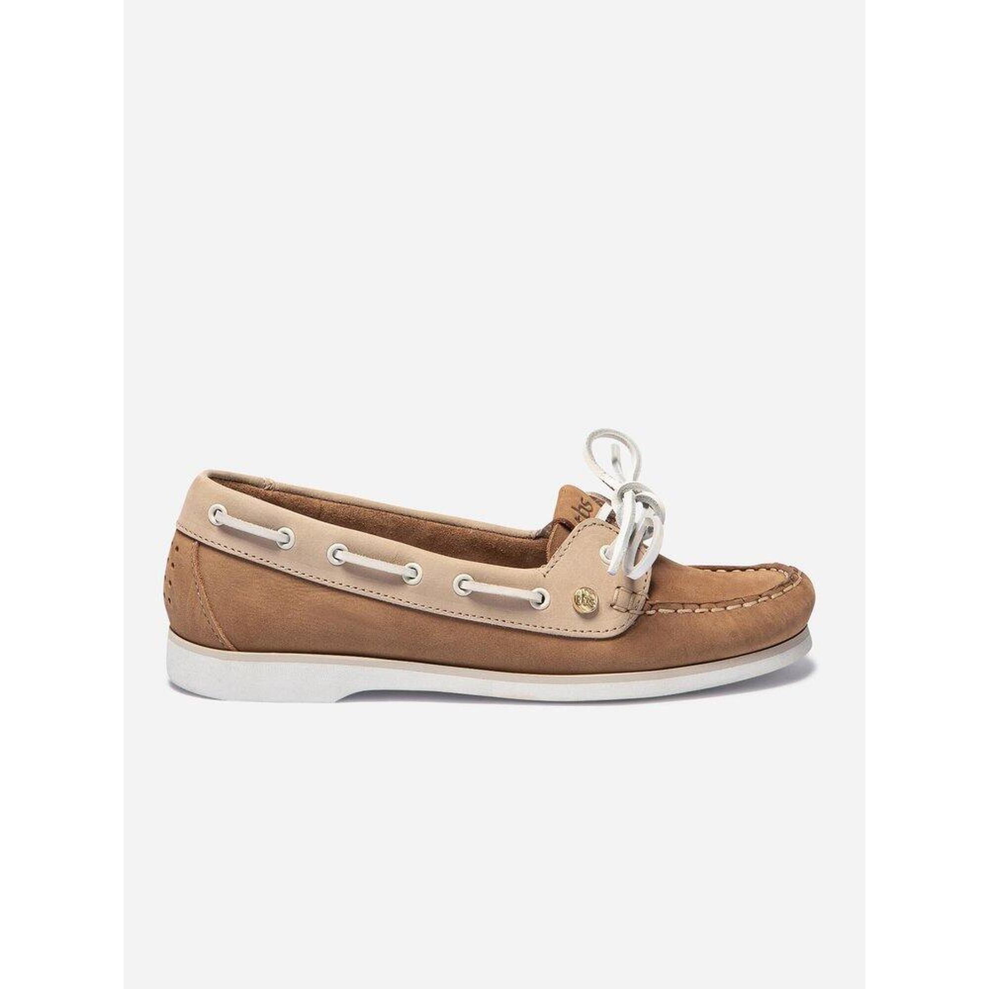 Chaussures bateau Femme PINNHAE Rouge Beige TBS Decathlon