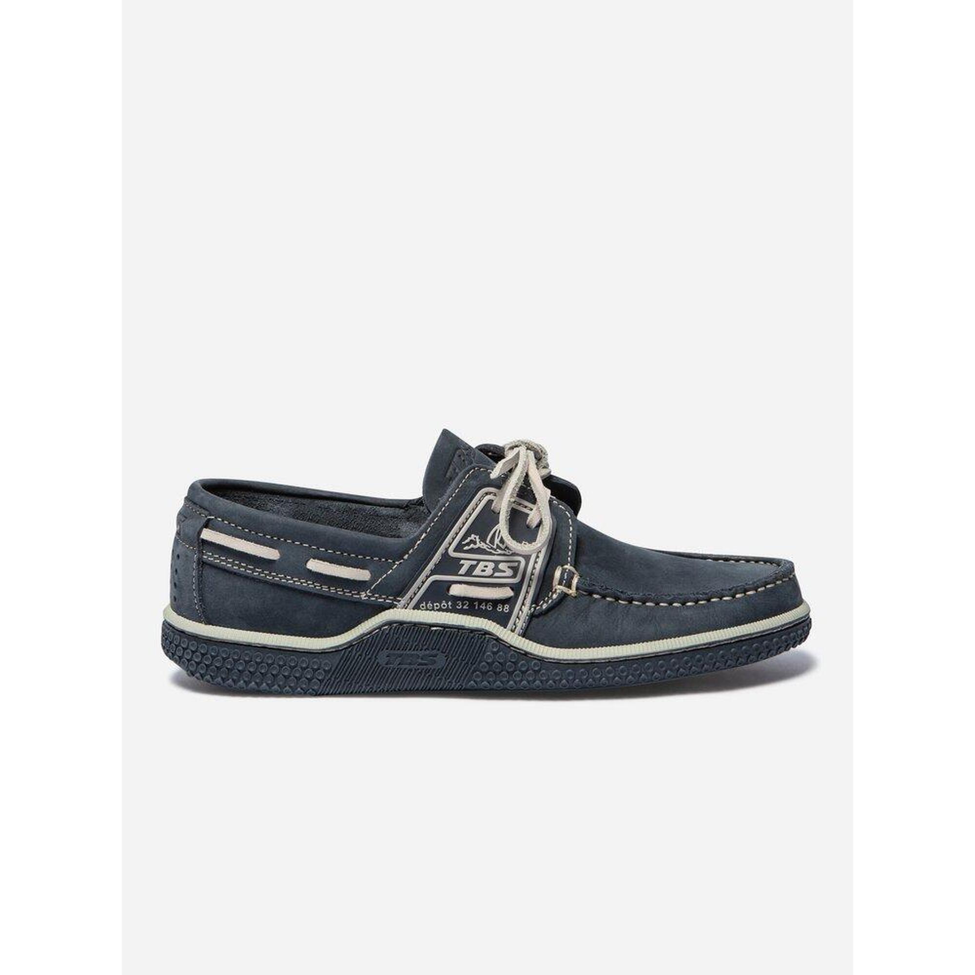 Tbs - Chaussures Bateau Homme Globek Navy/froment, Cuir, Fabriquées Au Portugal - Chaussures Bateau - Bleu - 44 - Decathlon