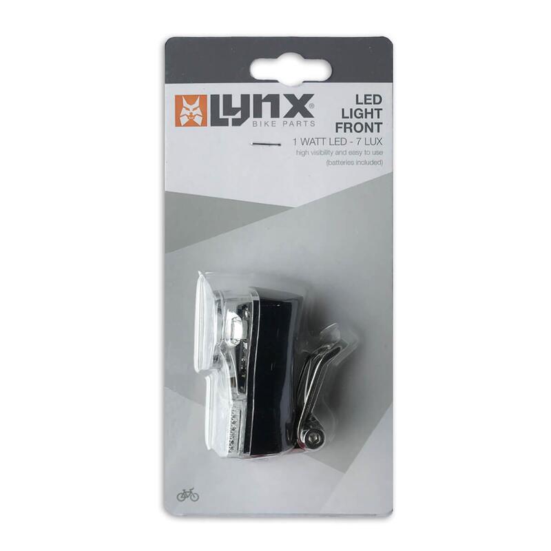 Lynx phare 7 lux led battery noir sous blister