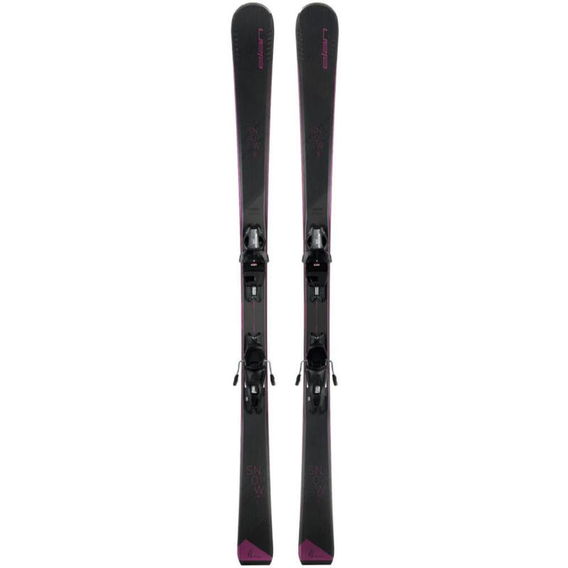 Ski Elan Snow Black CA LS, 140 cm + Legături Elan EL 9.0 GW