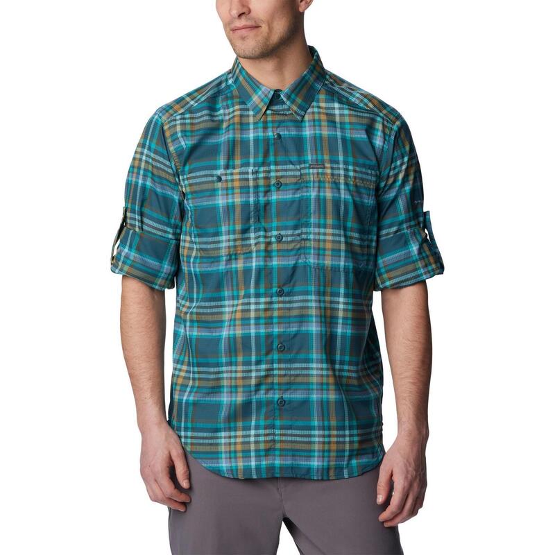Silver Ridge Utility Lite Plaid Long Sleeve Shirt férfi túraing - kék