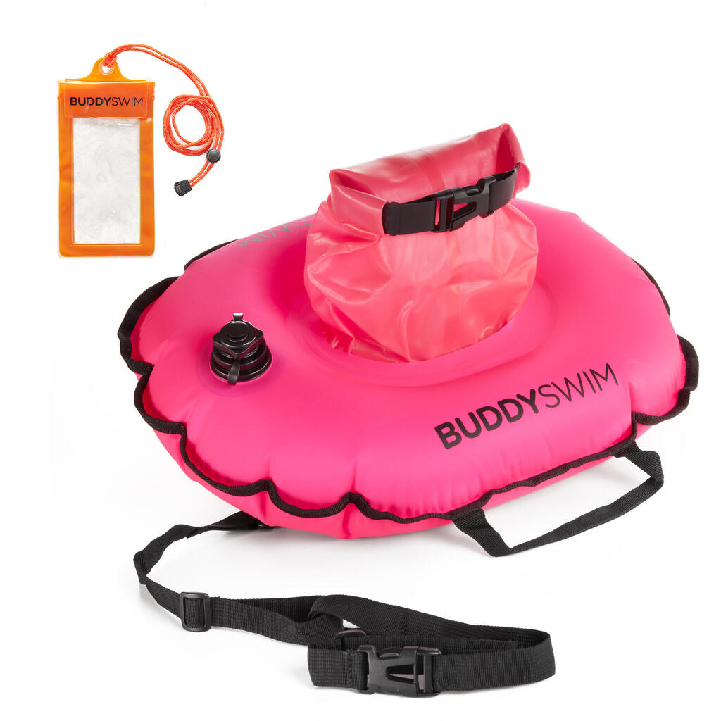 Boya Swimming Waterproof Central Bag for Storing Belongings Buddyswim Pink