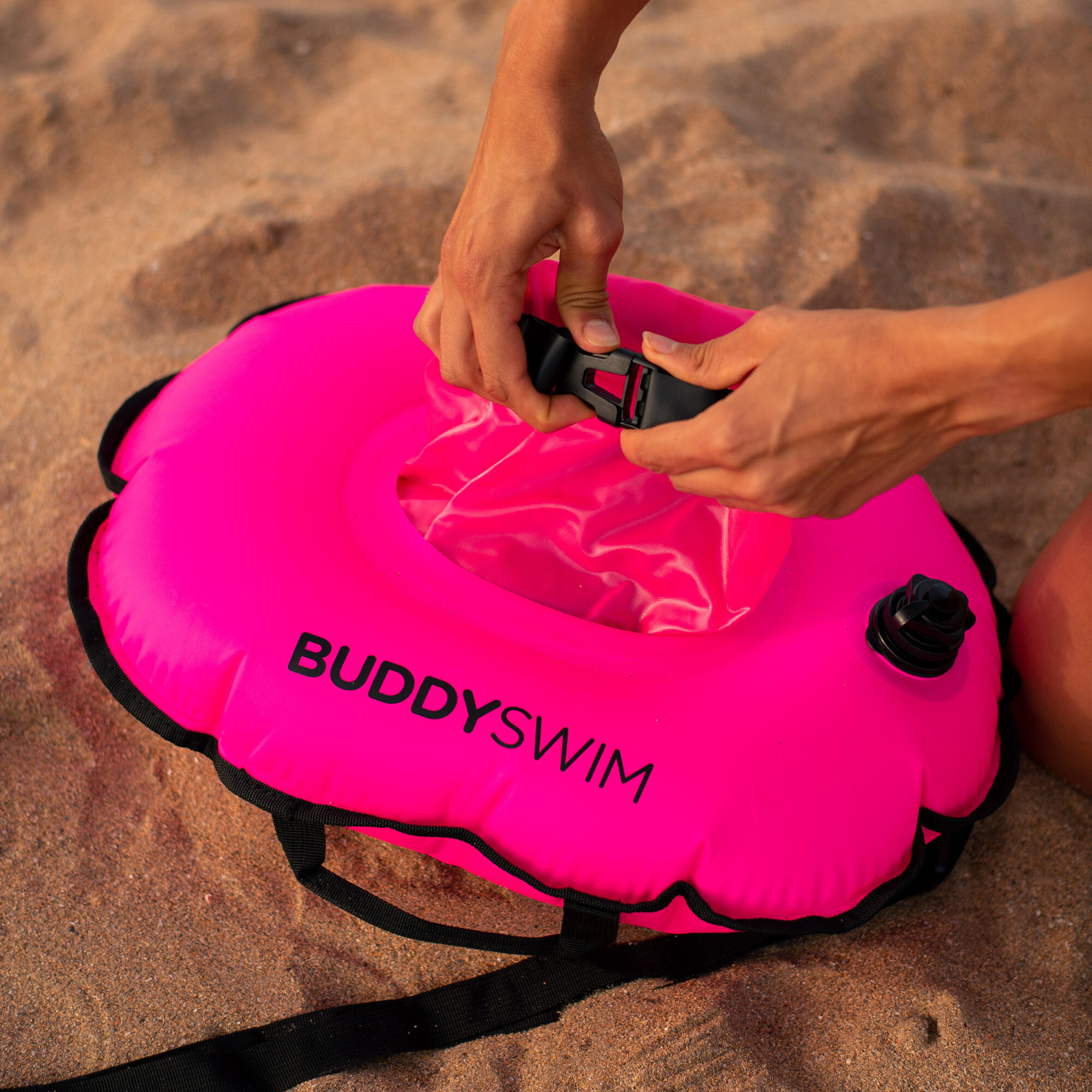 Boa da nuoto Borsa centrale a tenuta stagna Buddyswim Rosa 5/6
