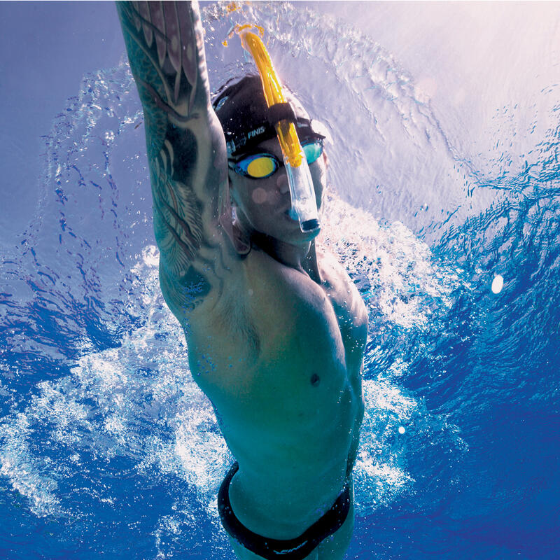 Tubo Frontal para Natación Finis Swimmer's Snorkel Junior Amarillo