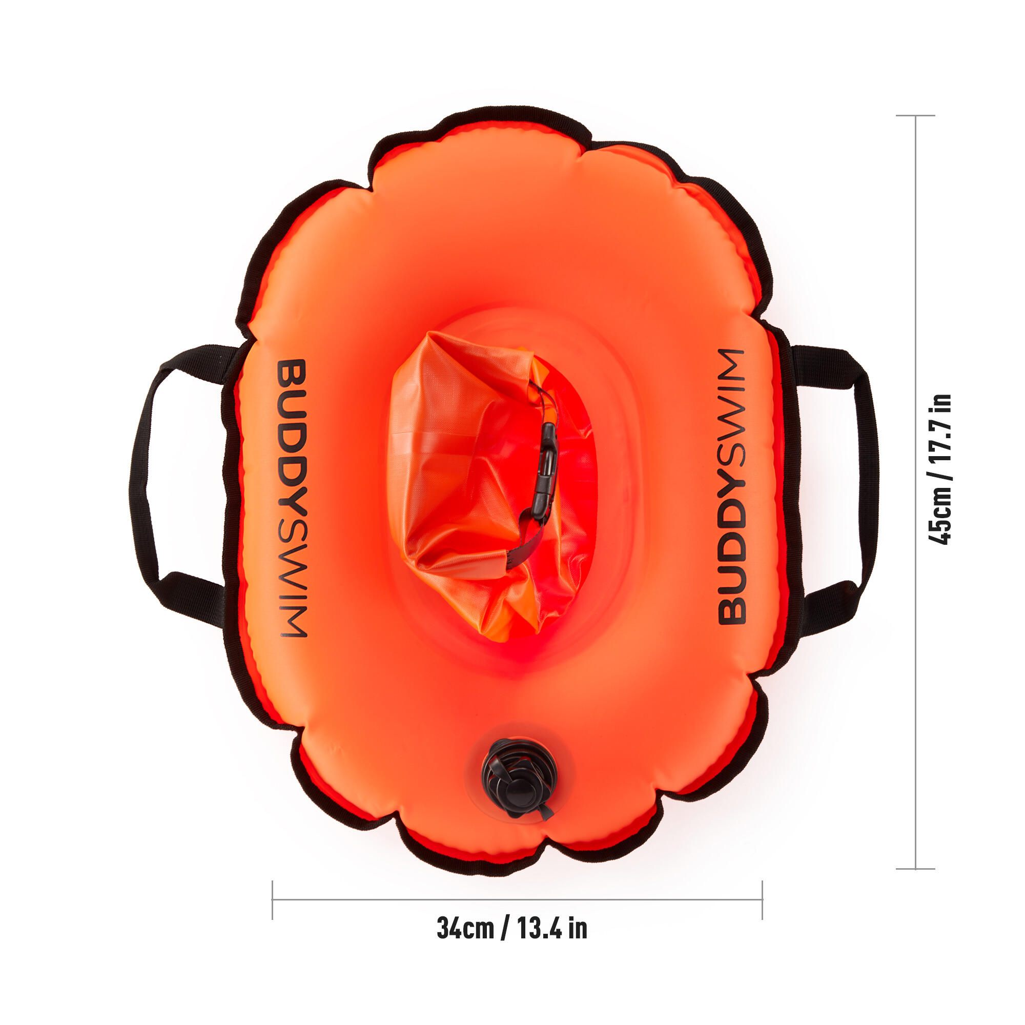 Bouée de natation avec sac central étanche pour un stockage facile d'accès. 3/6