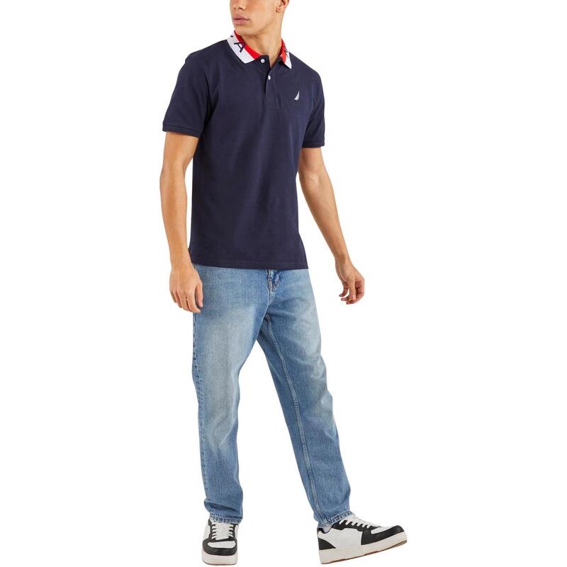 Braxton Polo Shirt férfi galléros póló - sötétkék